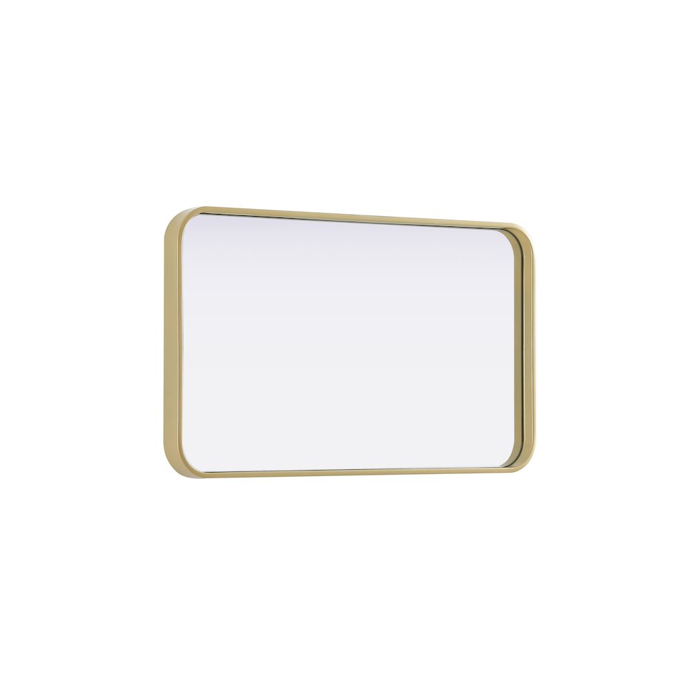 Contour Metal Rectangle Mirror 18x30 in Brass