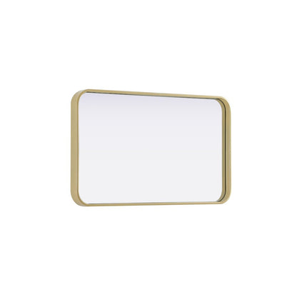 Contour Metal Rectangle Mirror 18x30 in Brass