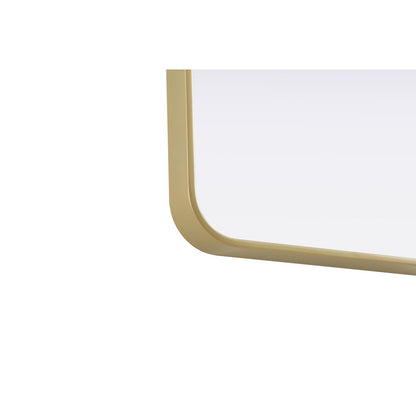 Contour Metal Rectangle Mirror 18x30 in Brass