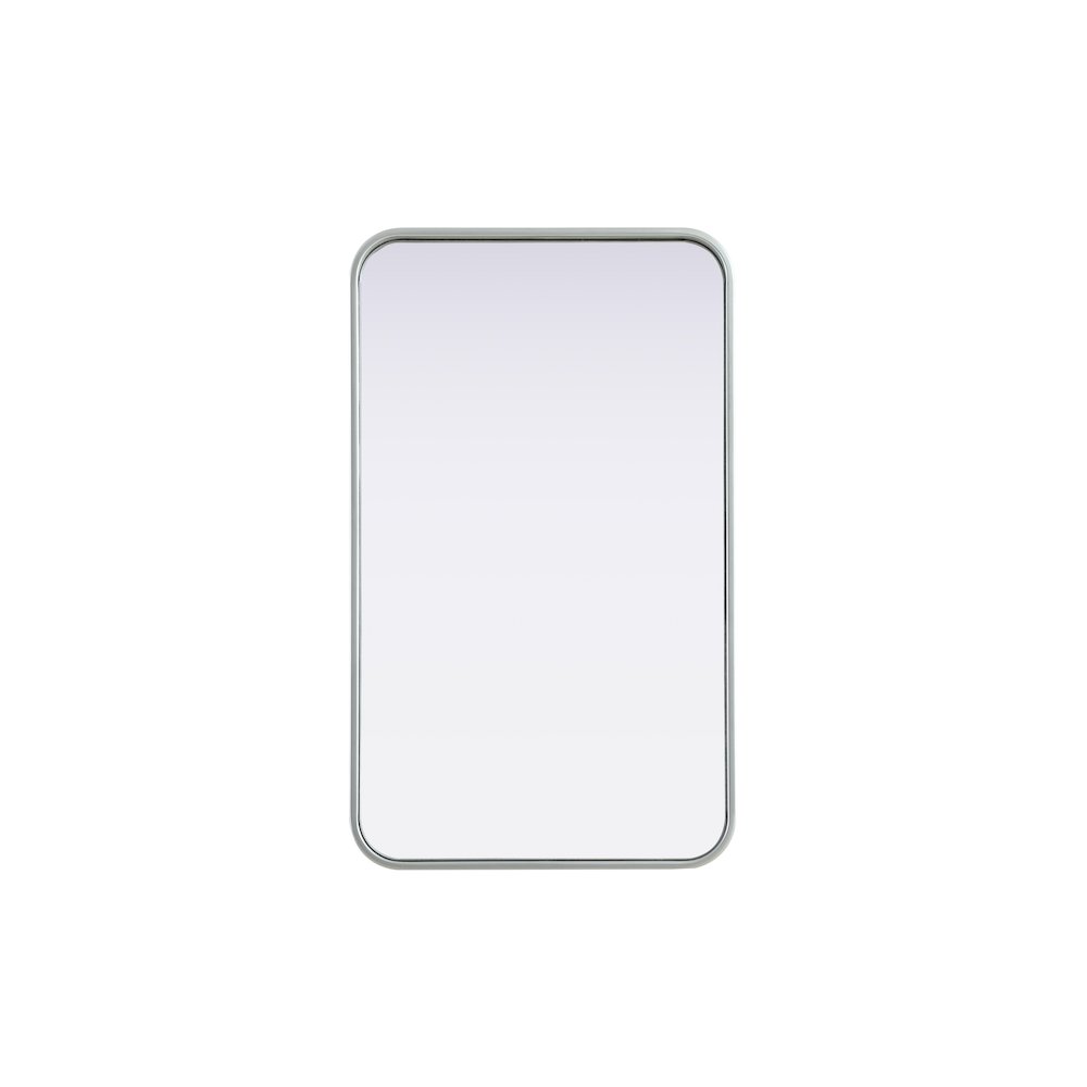 Contour Metal Rectangle Mirror 18x30 in Silver