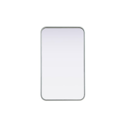 Contour Metal Rectangle Mirror 18x30 in Silver