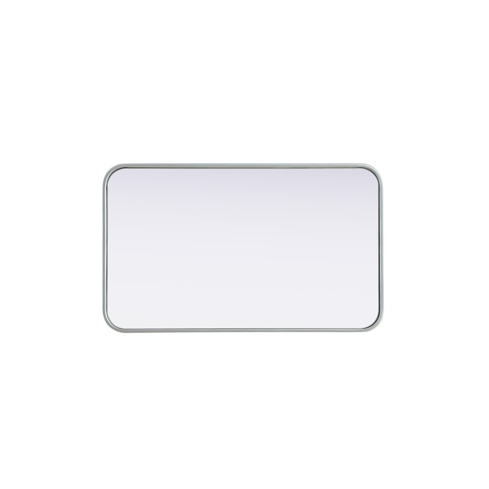 Contour Metal Rectangle Mirror 18x30 in Silver