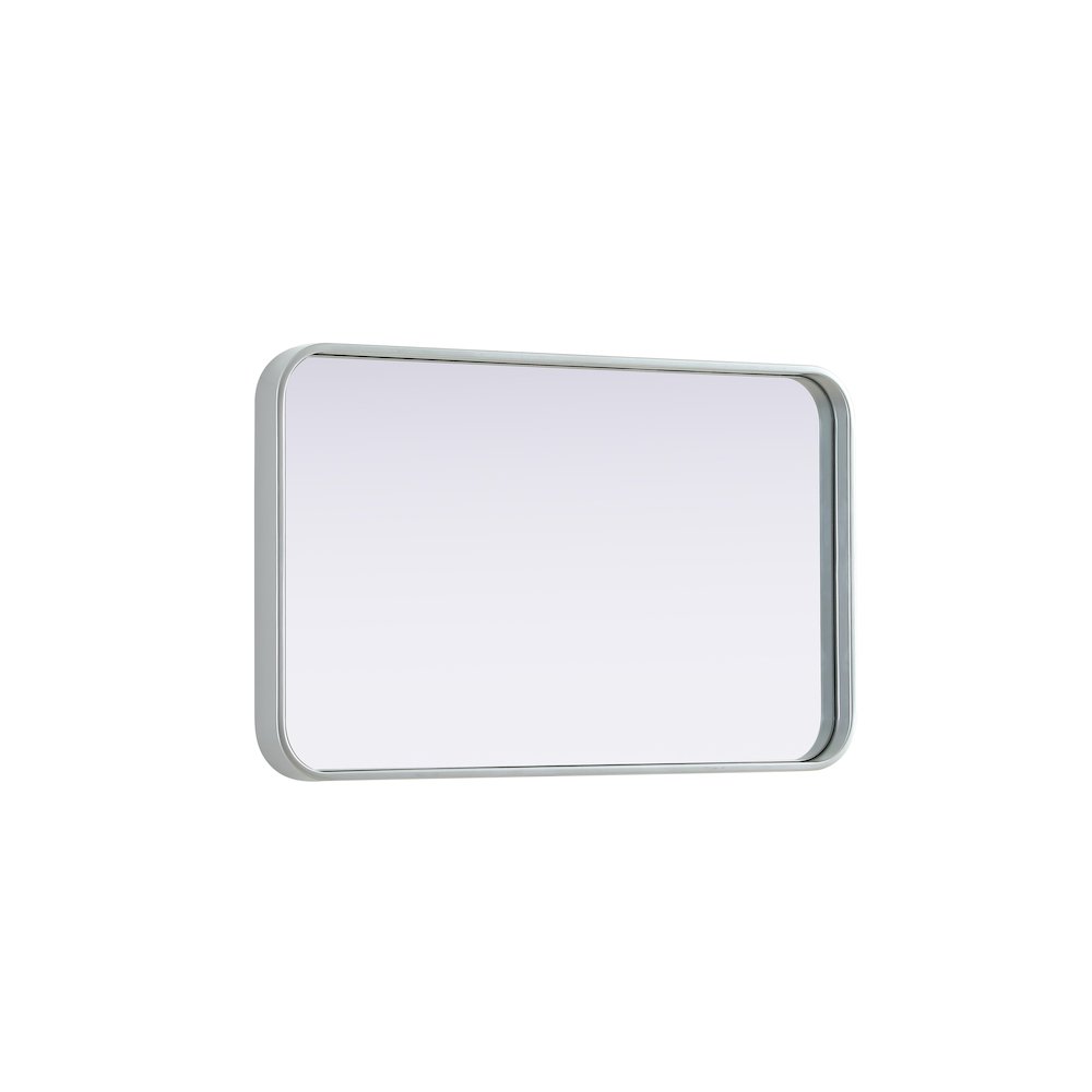 Contour Metal Rectangle Mirror 18x30 in Silver