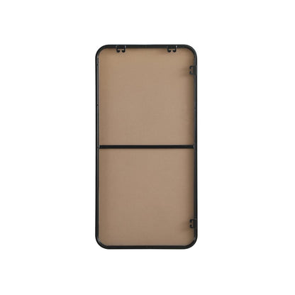 Contour Metal Rectangle Mirror 18x36 in Black