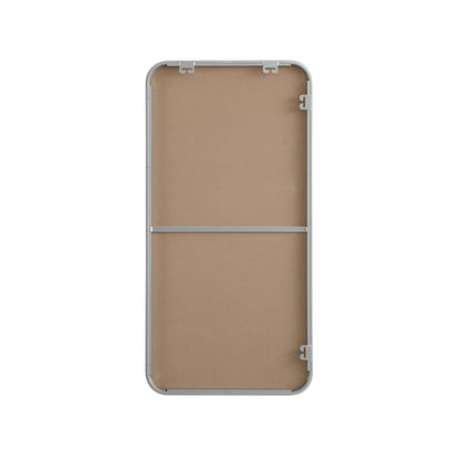 Contour Metal Rectangle Mirror 18x36 in Silver