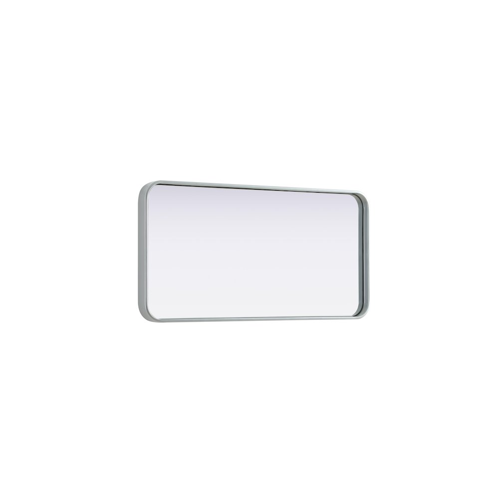 Contour Metal Rectangle Mirror 18x36 in Silver