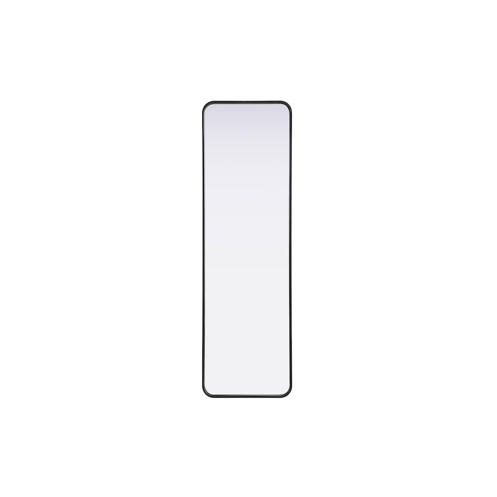Contour Metal Rectangle Mirror 18x60 in Black
