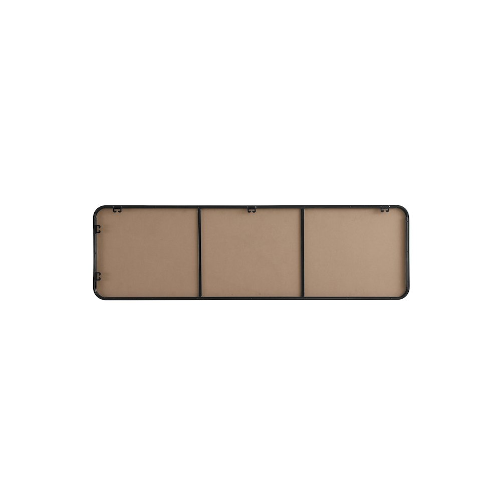 Contour Metal Rectangle Mirror 18x60 in Black
