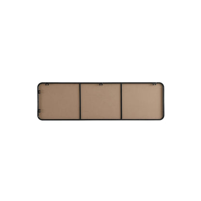 Contour Metal Rectangle Mirror 18x60 in Black