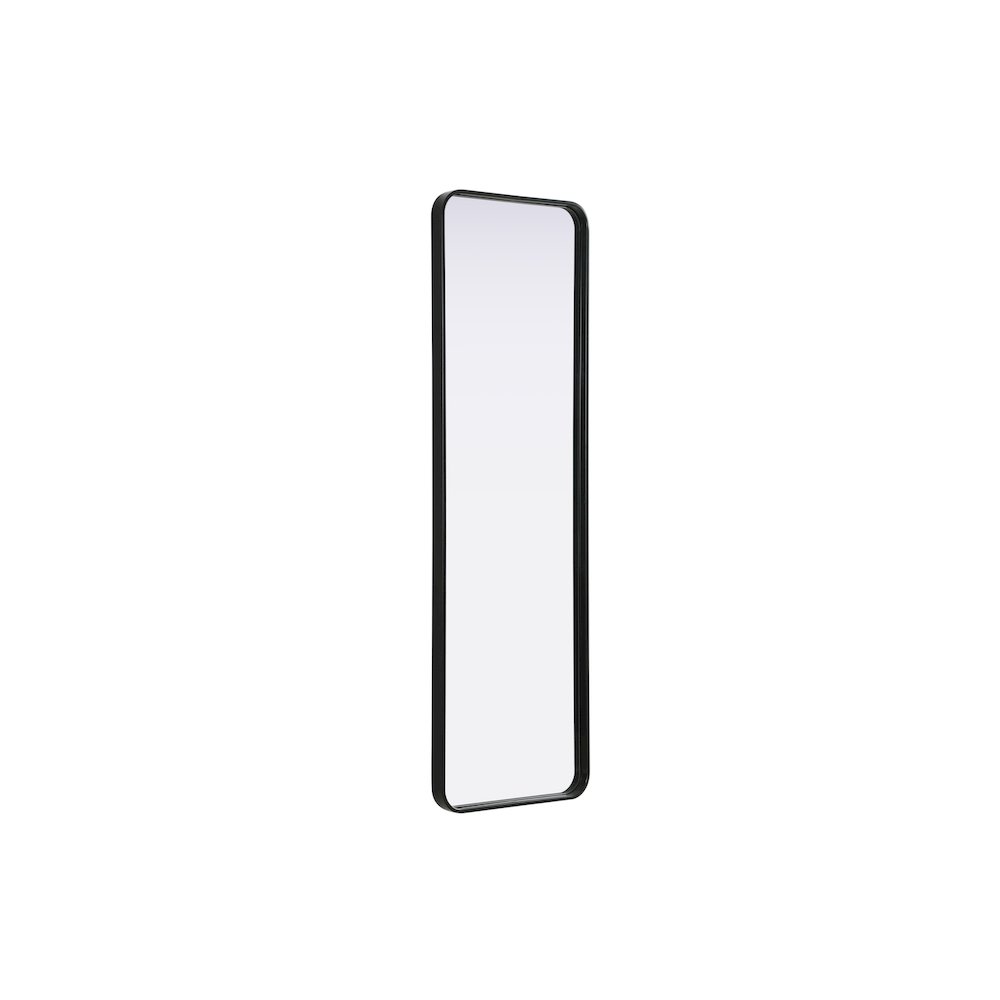 Contour Metal Rectangle Mirror 18x60 in Black