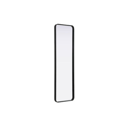 Contour Metal Rectangle Mirror 18x60 in Black