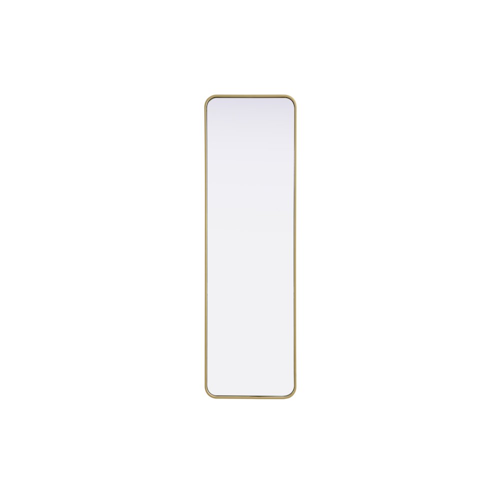 Contour Metal Rectangle Mirror 18x60 in Brass
