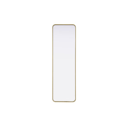 Contour Metal Rectangle Mirror 18x60 in Brass