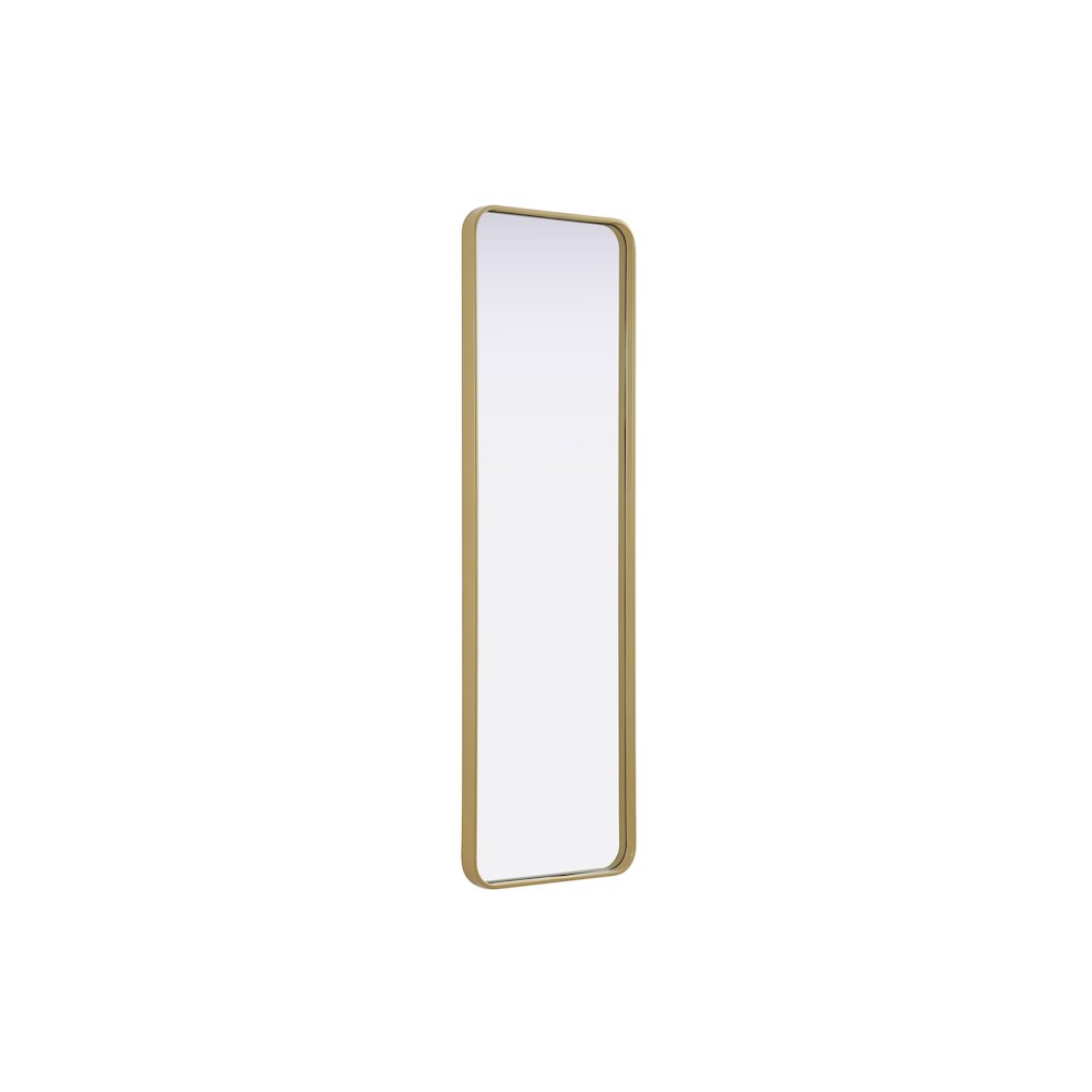 Contour Metal Rectangle Mirror 18x60 in Brass
