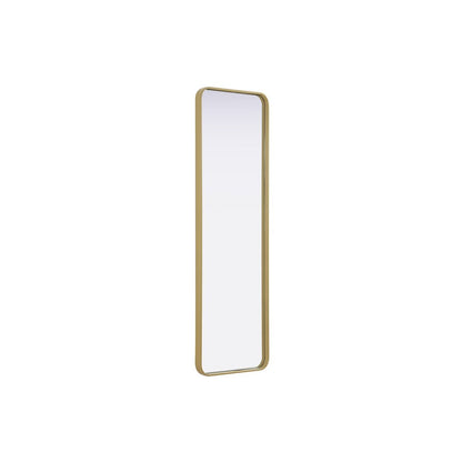 Contour Metal Rectangle Mirror 18x60 in Brass