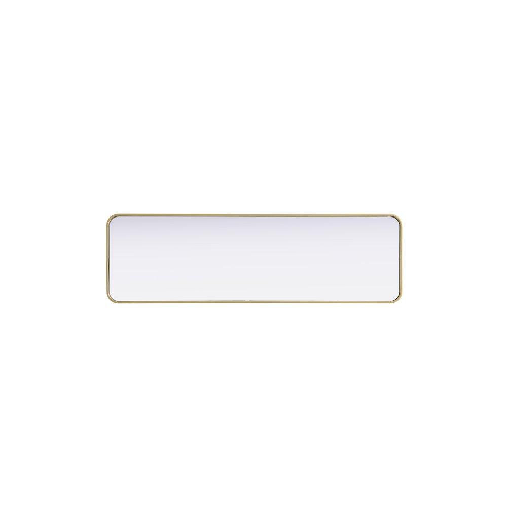 Contour Metal Rectangle Mirror 18x60 in Brass
