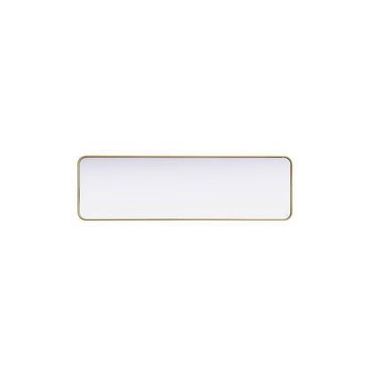 Contour Metal Rectangle Mirror 18x60 in Brass
