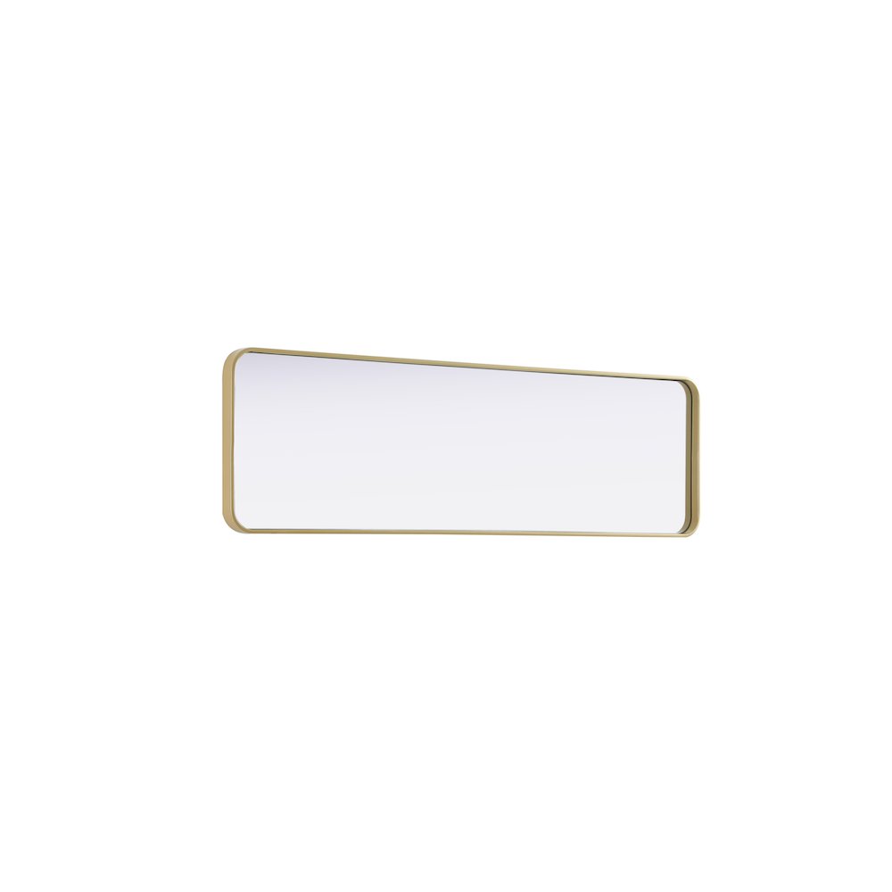 Contour Metal Rectangle Mirror 18x60 in Brass