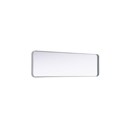 Contour Metal Rectangle Mirror 18x60 in Silver