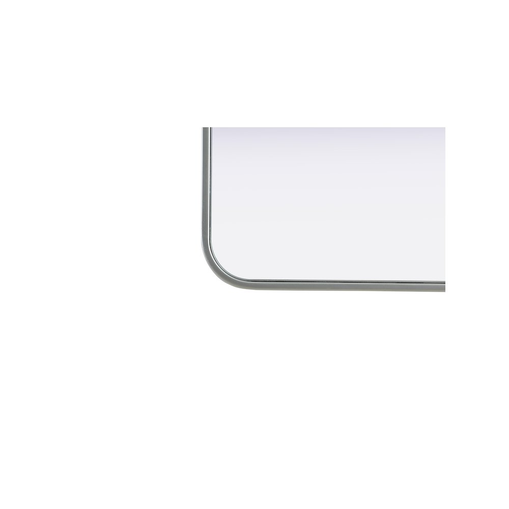 Contour Metal Rectangle Mirror 18x60 in Silver