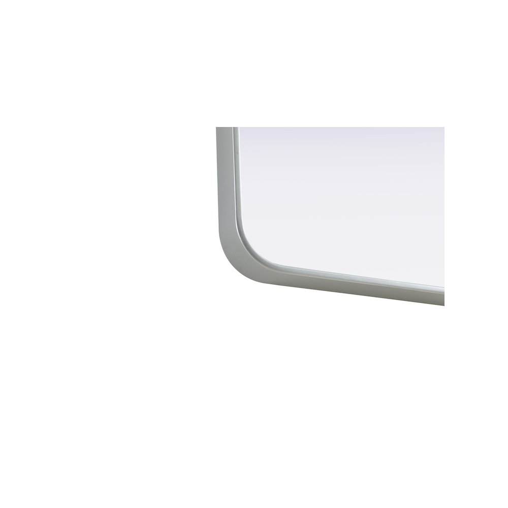 Contour Metal Rectangle Mirror 18x60 in Silver
