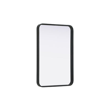 Contour Metal Rectangle Mirror 20x30 in Black