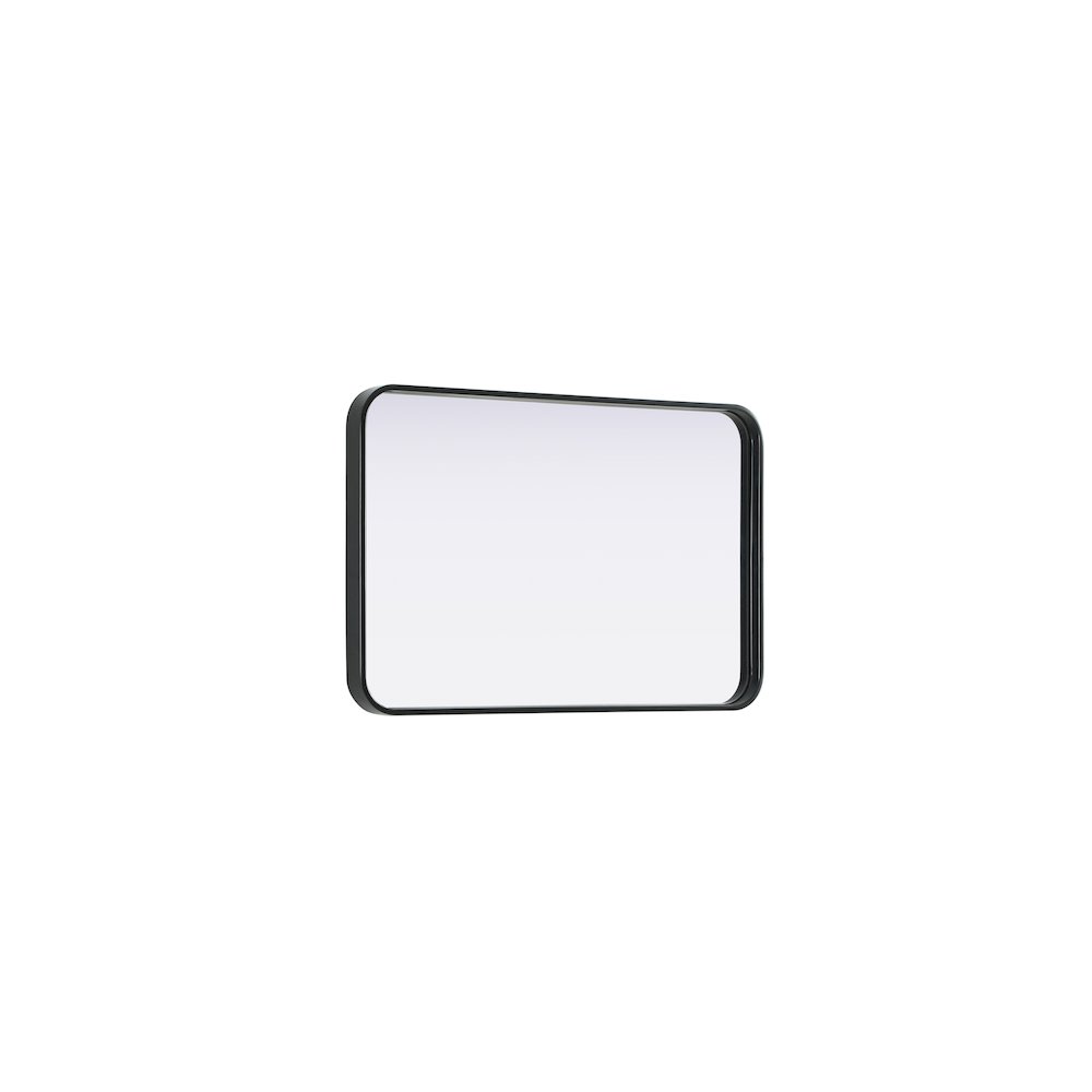 Contour Metal Rectangle Mirror 20x30 in Black