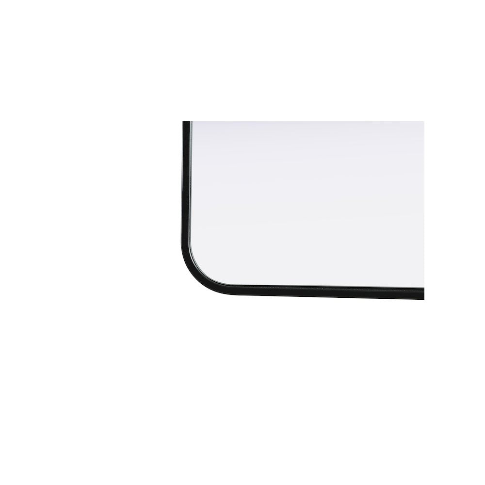 Contour Metal Rectangle Mirror 20x30 in Black