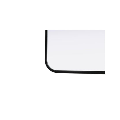 Contour Metal Rectangle Mirror 20x30 in Black