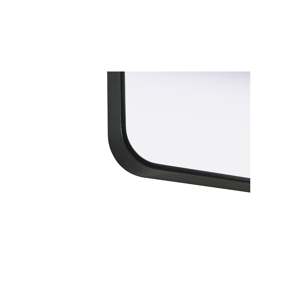 Contour Metal Rectangle Mirror 20x30 in Black