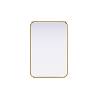 Contour Metal Rectangle Mirror 20x30 in Brass