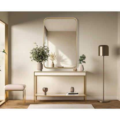 Contour Metal Rectangle Mirror 20x30 in Brass