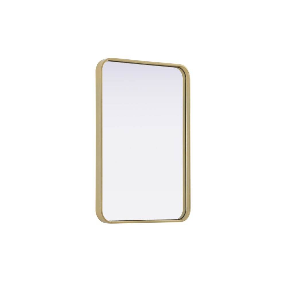 Contour Metal Rectangle Mirror 20x30 in Brass