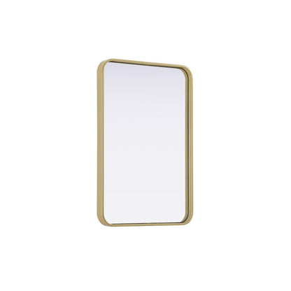 Contour Metal Rectangle Mirror 20x30 in Brass