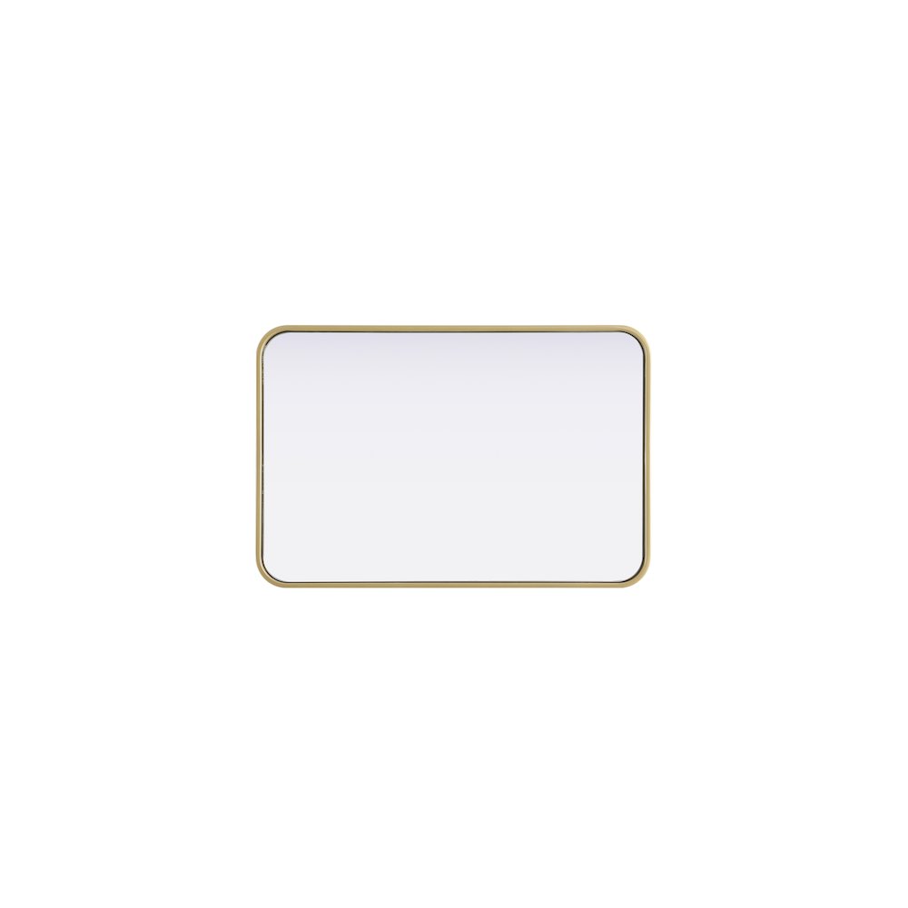 Contour Metal Rectangle Mirror 20x30 in Brass