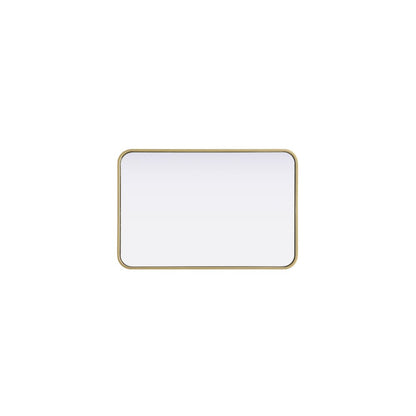 Contour Metal Rectangle Mirror 20x30 in Brass