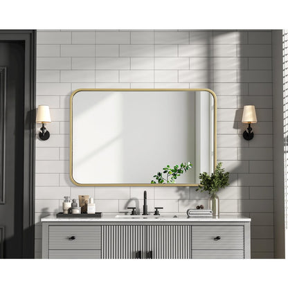 Contour Metal Rectangle Mirror 20x30 in Brass