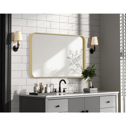 Contour Metal Rectangle Mirror 20x30 in Brass