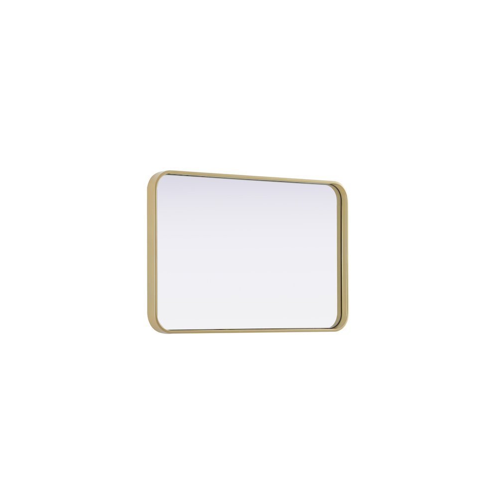 Contour Metal Rectangle Mirror 20x30 in Brass