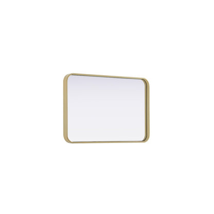 Contour Metal Rectangle Mirror 20x30 in Brass