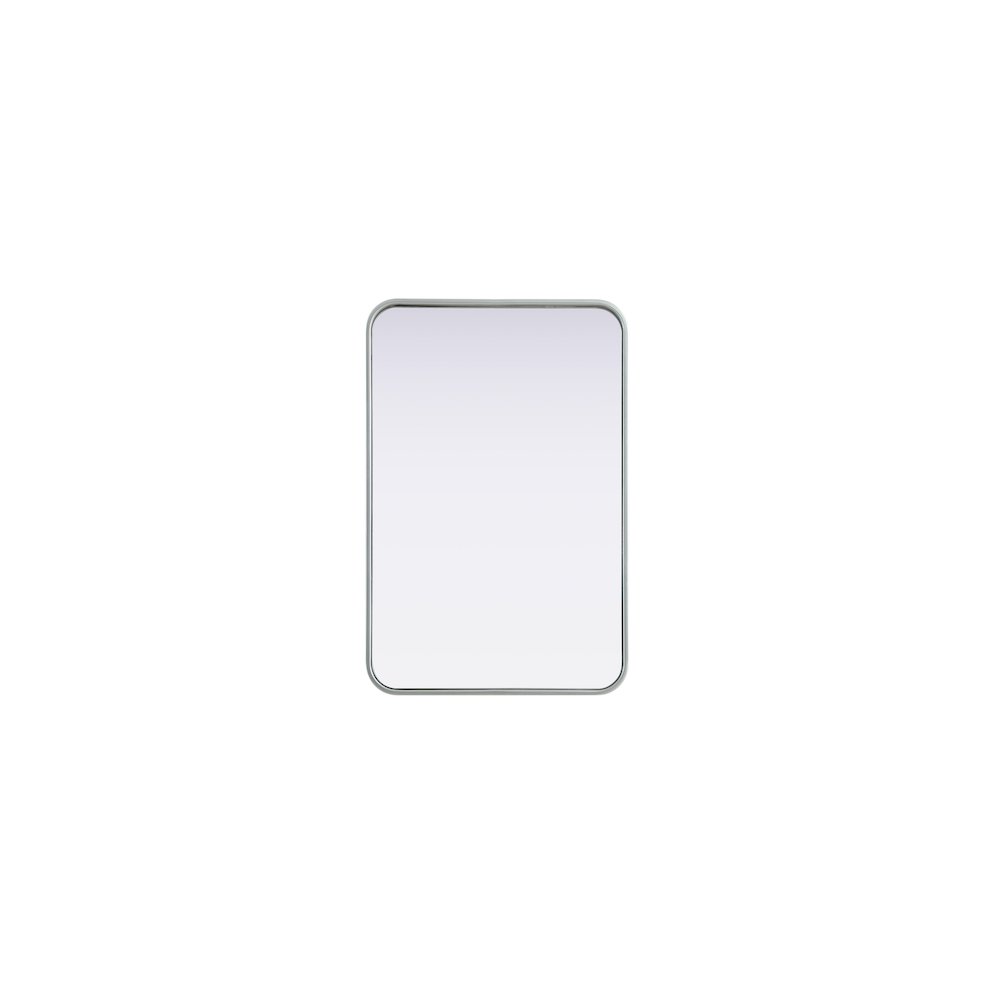 Contour Metal Rectangle Mirror 20x30 in Silver