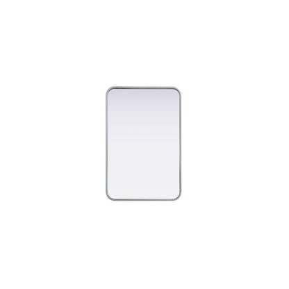 Contour Metal Rectangle Mirror 20x30 in Silver