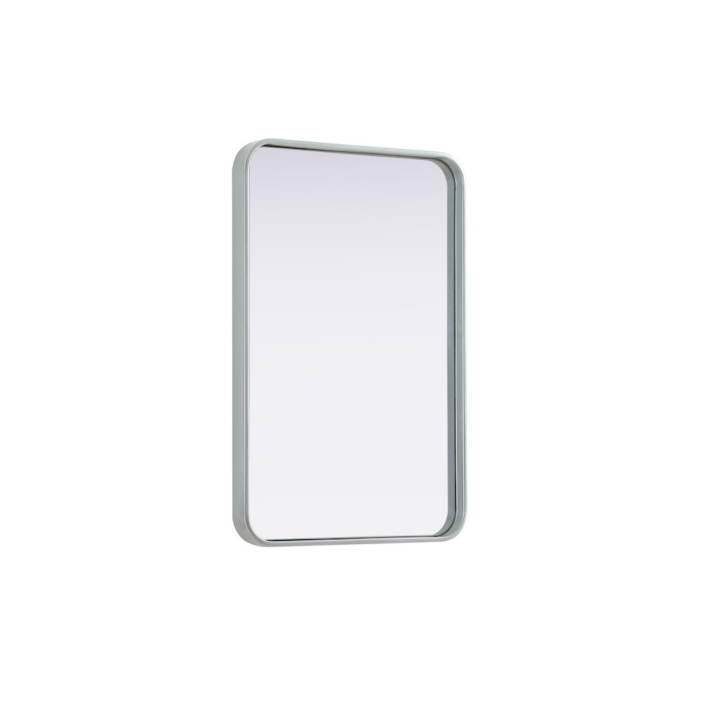Contour Metal Rectangle Mirror 20x30 in Silver