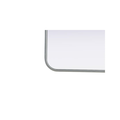 Contour Metal Rectangle Mirror 20x30 in Silver