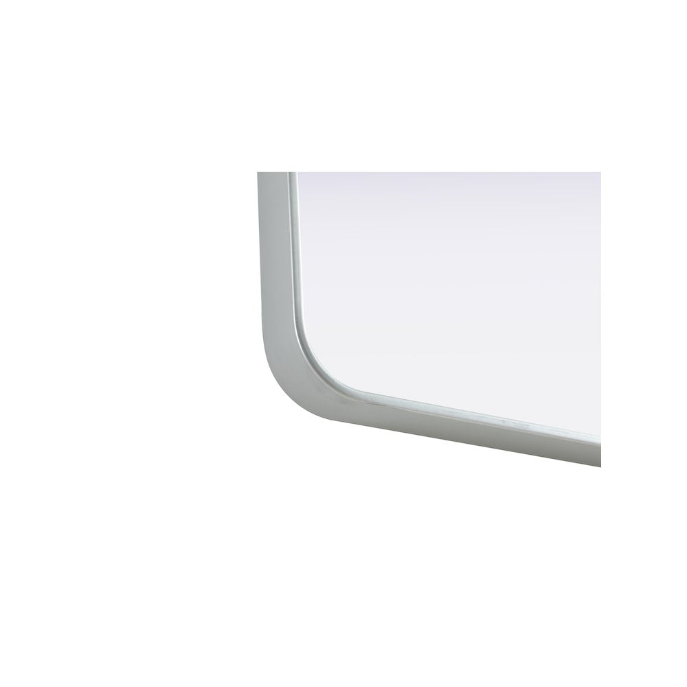 Contour Metal Rectangle Mirror 20x30 in Silver