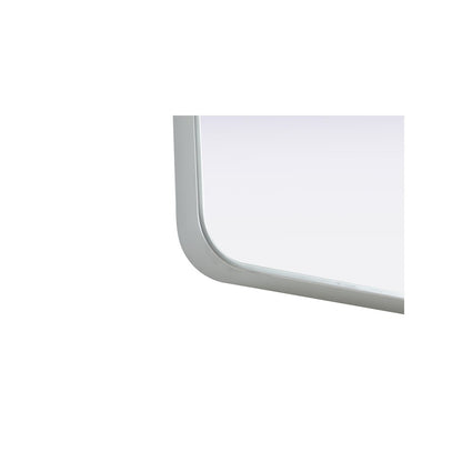 Contour Metal Rectangle Mirror 20x30 in Silver