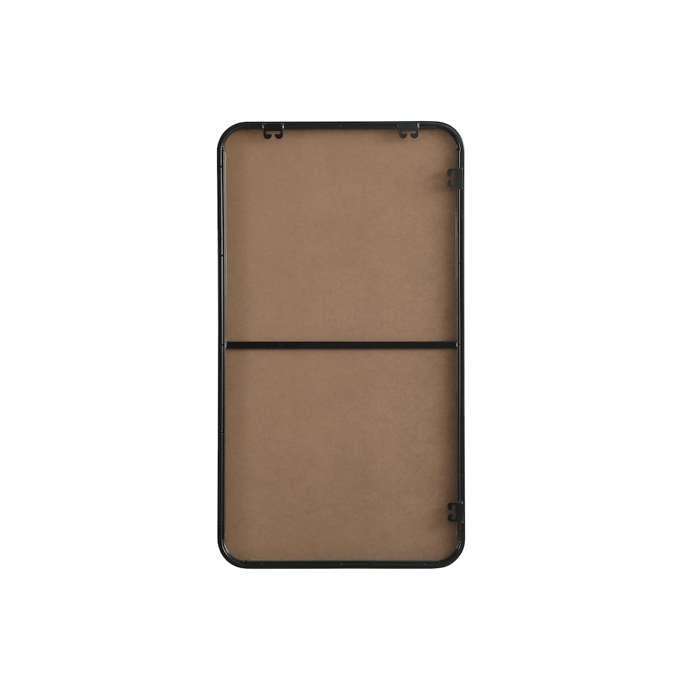 Contour Metal Rectangle Mirror 20x36 in Black