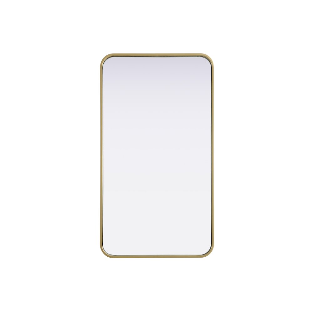Contour Metal Rectangle Mirror 20x36 in Brass