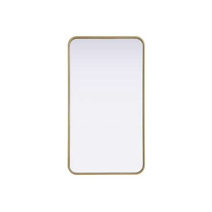 Contour Metal Rectangle Mirror 20x36 in Brass