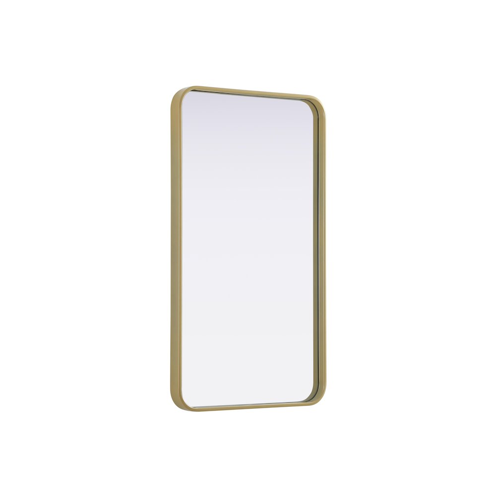 Contour Metal Rectangle Mirror 20x36 in Brass